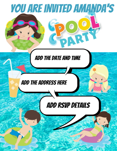 printable comic invitation